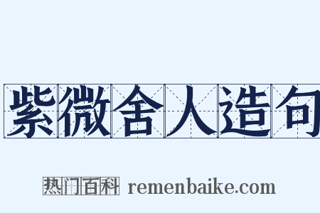 紫微舍人造句是什么意思的图片